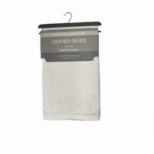 Oxford Grommet Home Window Panels Soft Grey Taupe Tweed Set 2